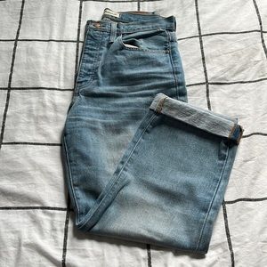 madewell dad jean, no rips
